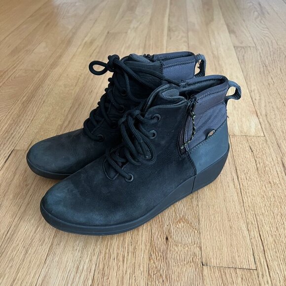 Bogs Vista Rugged Lace Up Waterproof Wedge Ankle Winter Boots Women's Size 7 - Picture 1 of 10